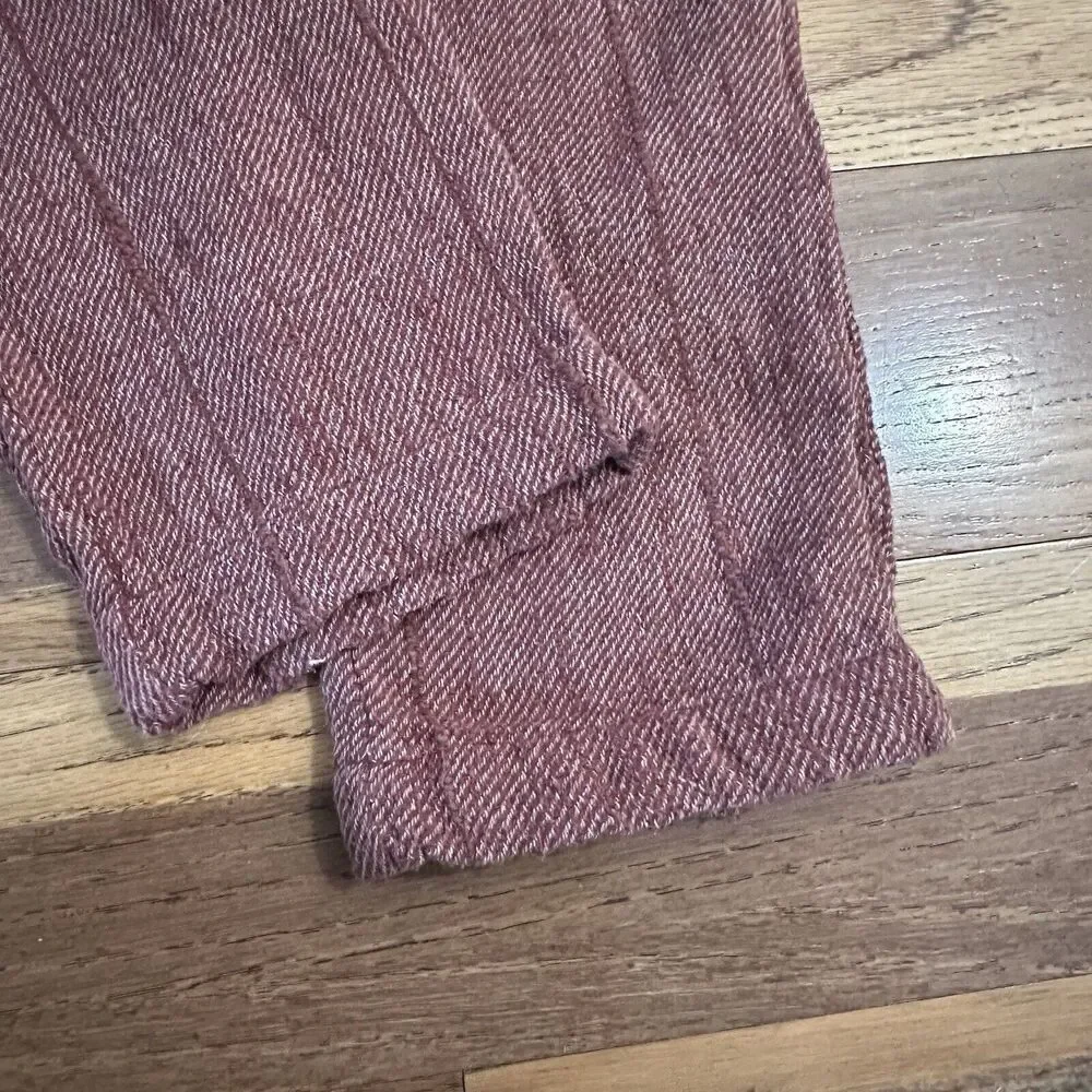 Free People Women’s Cropped Paper Bag Pants, Dusty Rose,‎ NO BELT, Size 12